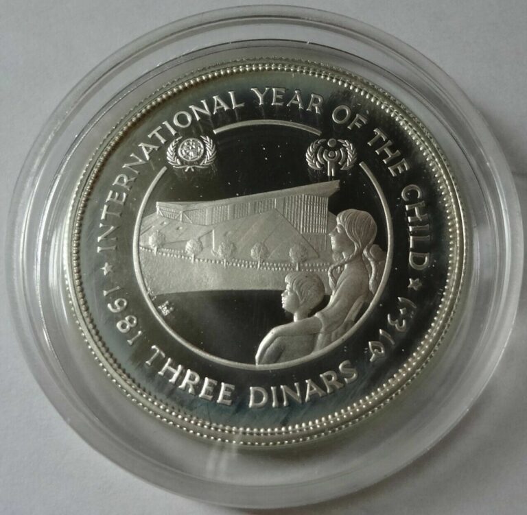 Read more about the article 1981 JORDAN  YEAR OF CHILD  3 DINARS  SILVER PROOF