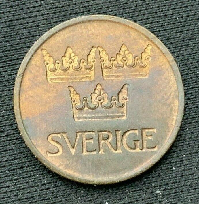Read more about the article 1973 Sweden 5 Ore Coin AU    High Grade World Coin     #K506