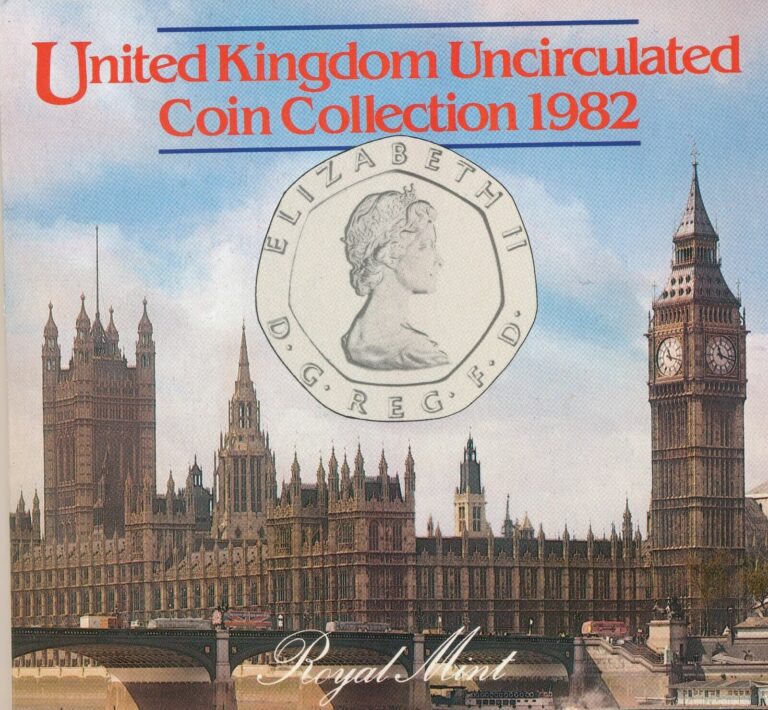 Read more about the article 1982 England  United Kingdom  UK Royal Mint Uncirculated Collection (7 coins)