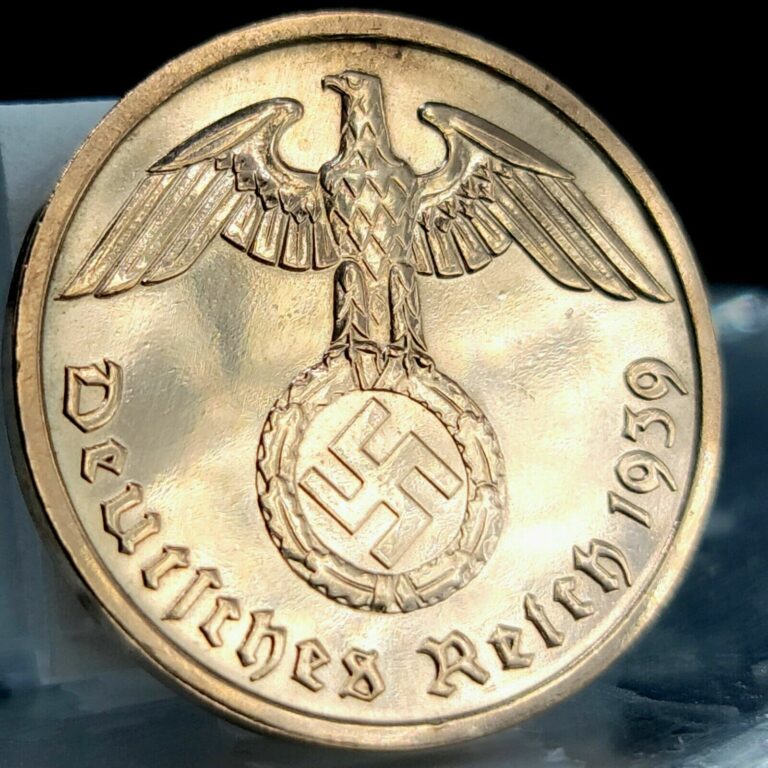 Read more about the article Nazi Germany *Beautiful* Genuine Third Reich WW2 2 Reichspfennig (Pfennig) Coin