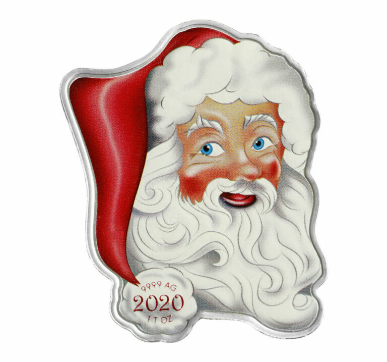 Read more about the article 2020 Solomon Is Santa Claus Shaped 1 oz Silver Colorized Reverse Proof $2 Coin