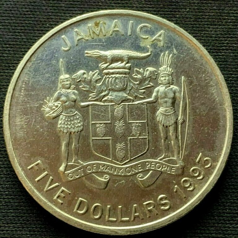 Read more about the article 1993 Jamaica 5 Dollars Coin UNC  ( Manley )    World Coin Copper Nickel    #C542