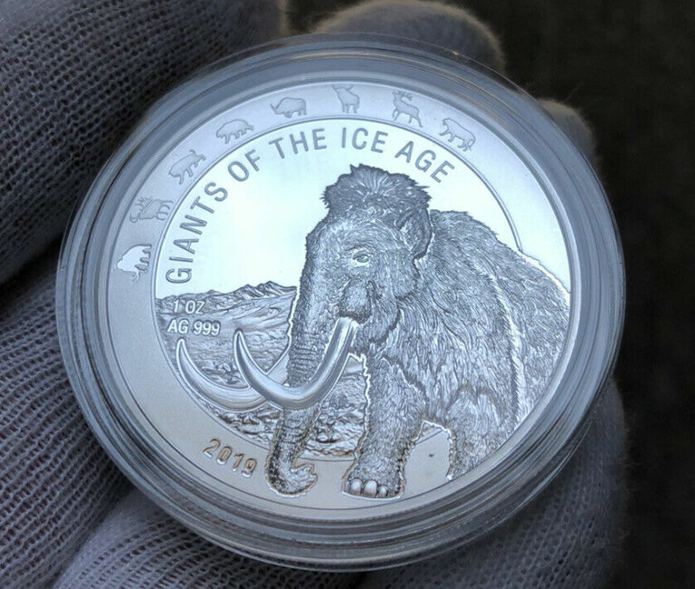 Read more about the article 2019 Republic of Ghana Woolly Mammoth 1 oz Silver Coin BU