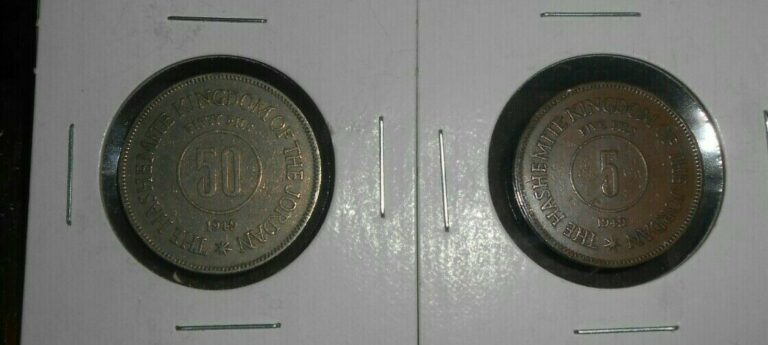 Read more about the article 2 KINGDOM OF JORDAN 1949 COINS