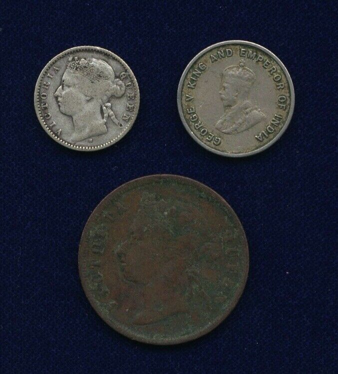 Read more about the article STRAITS SETTLEMENTS 1882-H 10 CENTS  1920 5 CENTS  1891 CENT  LOT OF (3) COINS