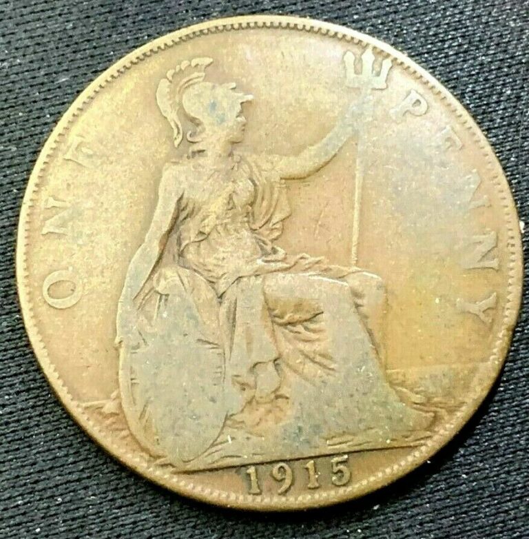 Read more about the article 1915 Great Britain Penny F     World Coin Bronze     #K961