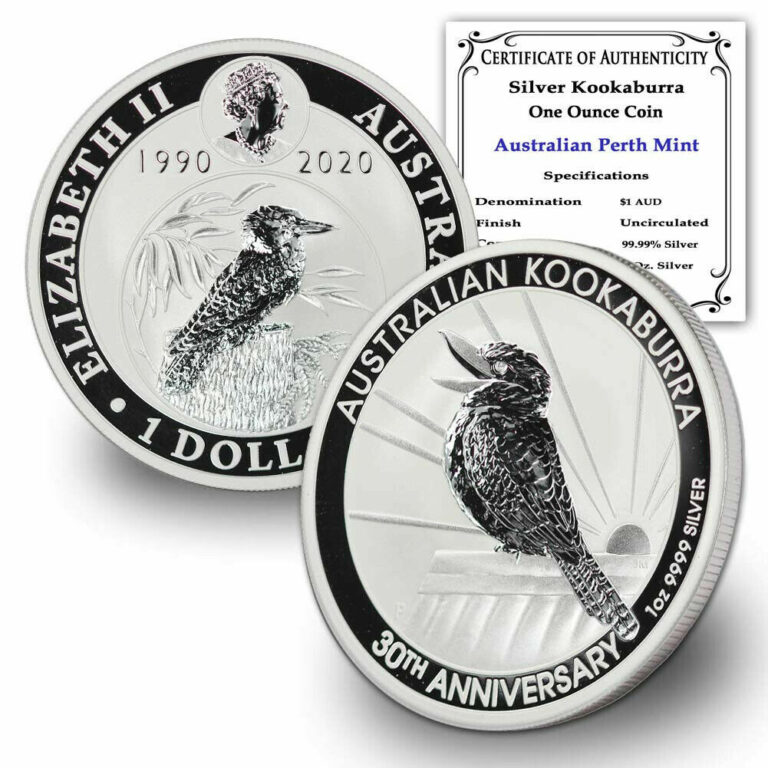 Read more about the article 2020 Australia 1 oz Silver Kookaburra 30th Anniv Brilliant Uncirculated w/ Cert.