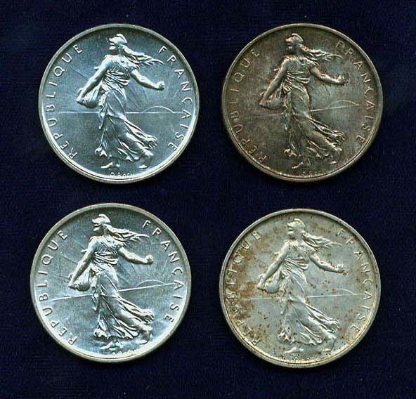 Read more about the article FRANCE 5 FRANCS SILVER COINS: 1960  1962  1963  1965  LOT OF (4) NICE COINS