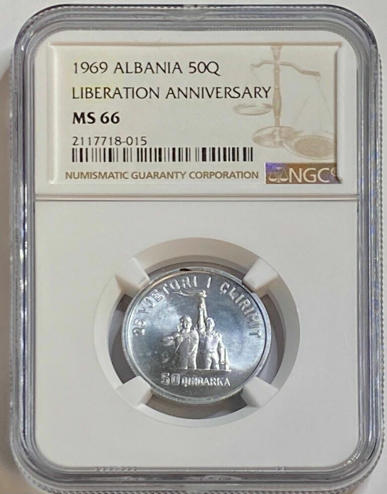 Read more about the article 1969 ALBANIA 50 QINDARKA LIBERATION ANNIV UNC NGC MS66 BU FINEST KNOWN WORLDWIDE