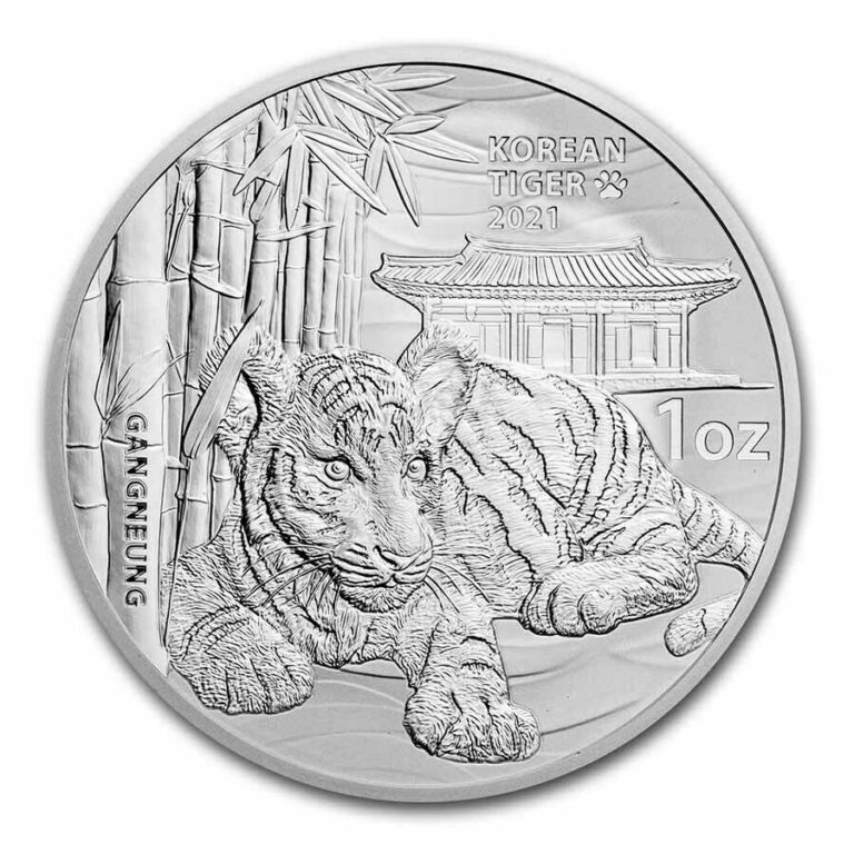 Read more about the article *NEW* 2021 South Korea 1 oz Silver Tiger BU Ships Free Now in Capsule