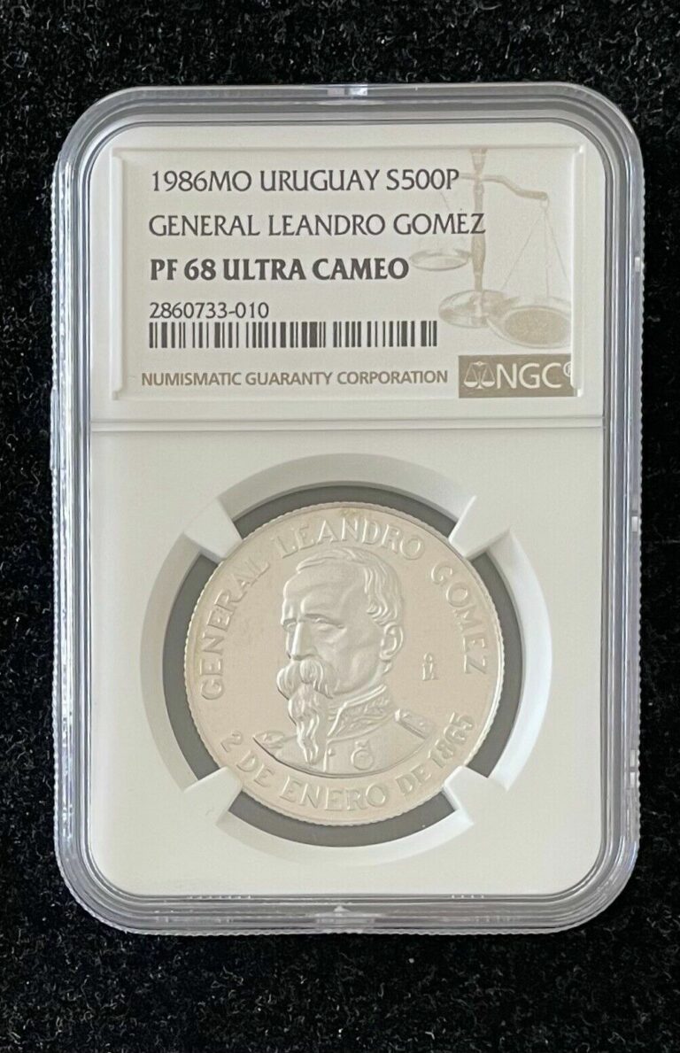 Read more about the article 1986Mo Uruguay $500 “General Leandro Gomez” PF68 only one graded higher at NGC