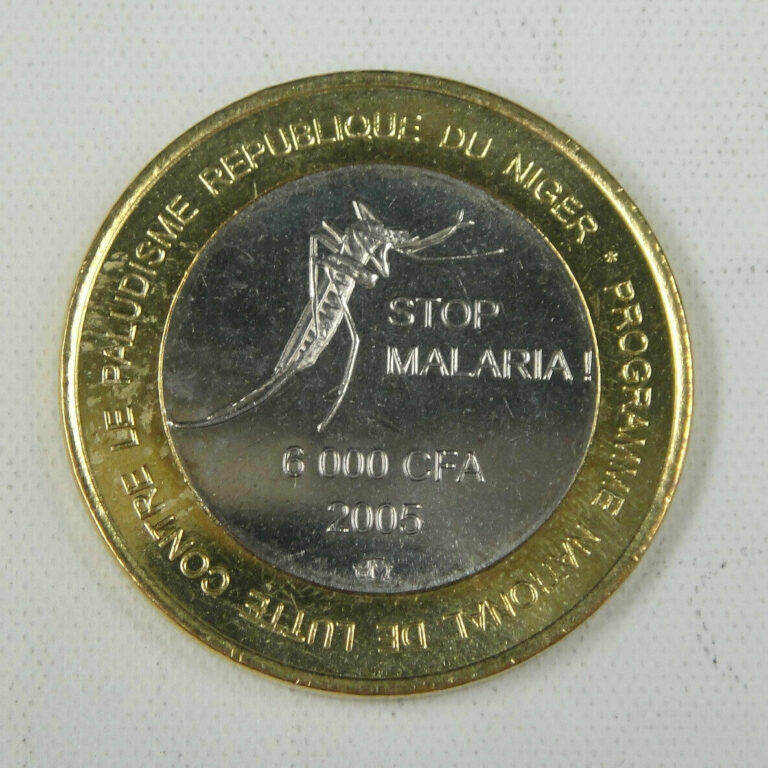 Read more about the article West Africa Niger Coin 6000 CFA 4 Africa 2005 UNC   STOP MALARIA