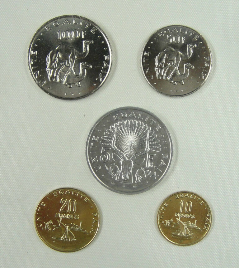 Read more about the article Djibouti coins set of 5 pieces 1991-2016 Uncirculated