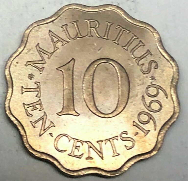 Read more about the article # C8501     MAURITIUS  COIN      10   CENT     1969  Unc.