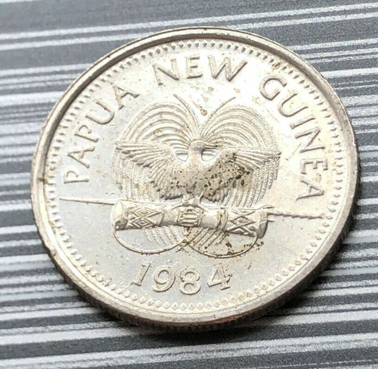 Read more about the article 1984 PAPUA NEW GUINEA PNG COIN – 5 T – TOEA RARE CURRENCY + RIM ERROR (Lot 2977)