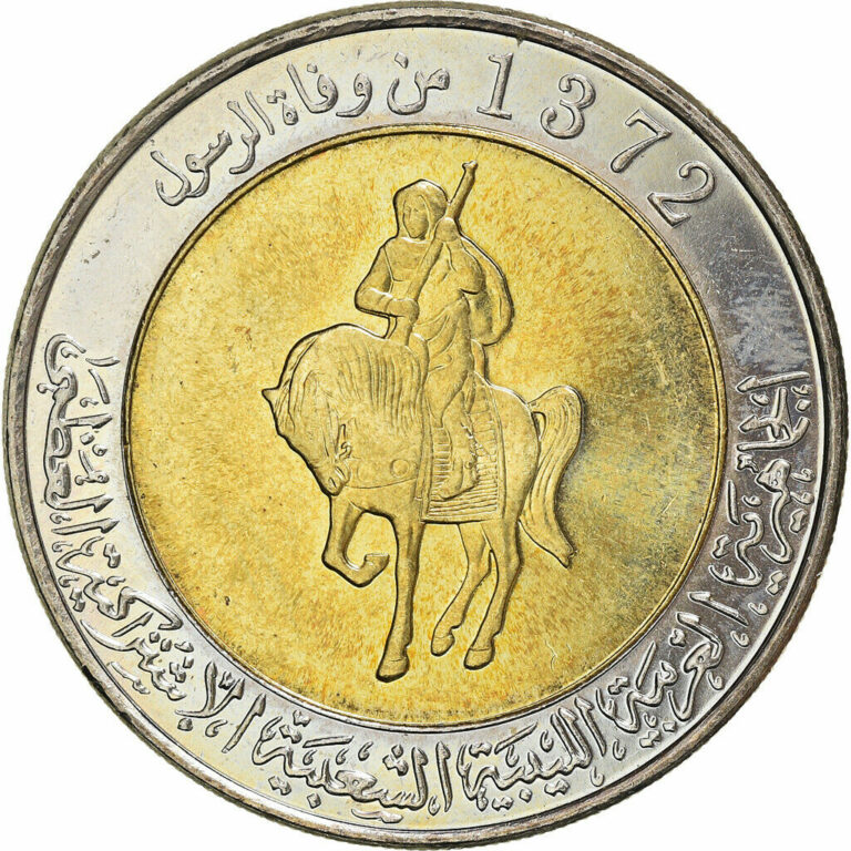 Read more about the article [#384900] Coin  Libya  1/2 Dinar  2004  MS  Bi-Metallic  KM:27