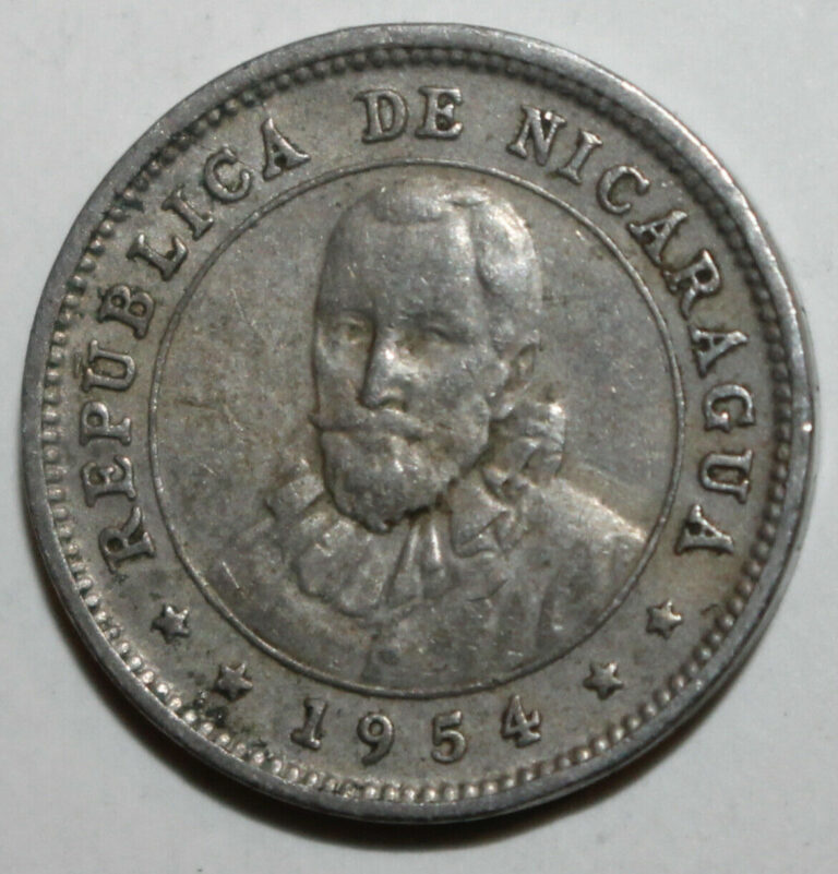 Read more about the article Nicaraguan 5 Centavos Coin 1954 KM# 24.1 Nicaragua Cordoba Five