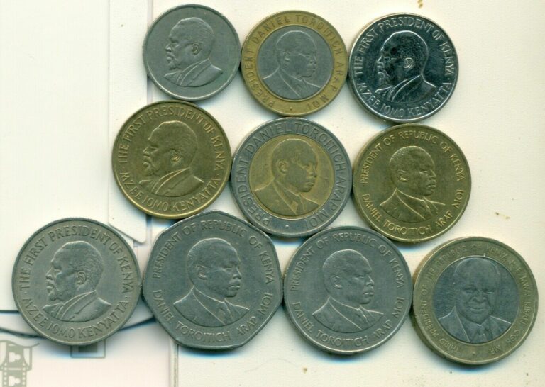 Read more about the article 10 DIFFERENT COINS from KENYA (10 TYPES/7 DENOMINATIONS/3 are BI-METAL)
