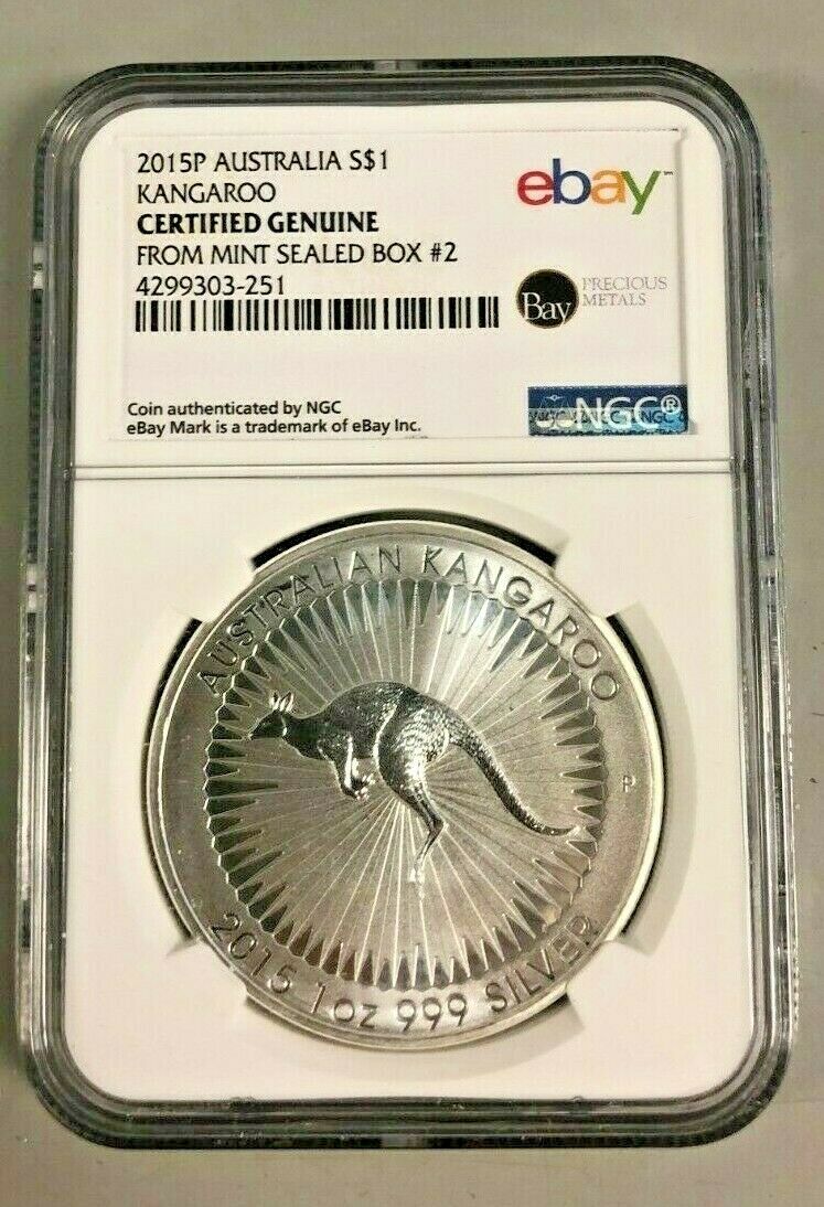 Read more about the article 2015 Silver Australia Kangaroo 1 oz. .999 fine NGC eBay Label 1oz Coin