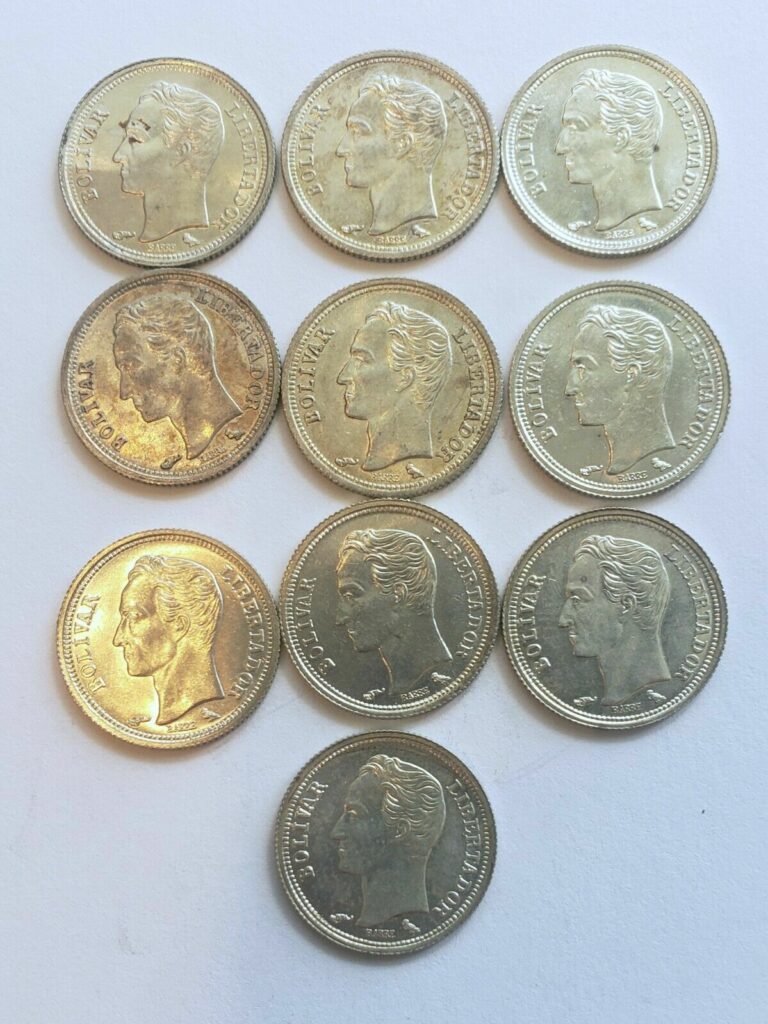 Read more about the article 1960 Venezuela 25 Céntimos Silver Coins Gram 1 250 Lot of 10 pieces