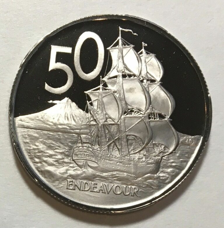 Read more about the article New Zealand 50 Cents 1972 – Captain Cook’s HMS Endeavour – Proof
