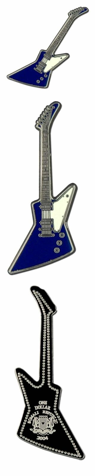 Read more about the article Somalia Legal Tender Gibson X-plorer Guitar Coin 2004