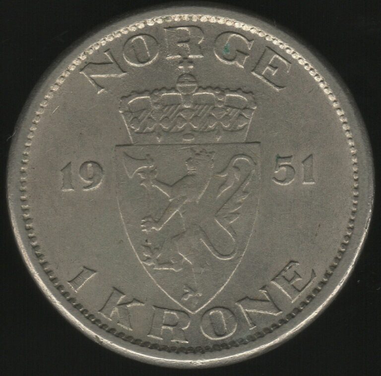 Read more about the article 1951 Norway 1 Krone Coin | European Coins | Pennies2Pounds