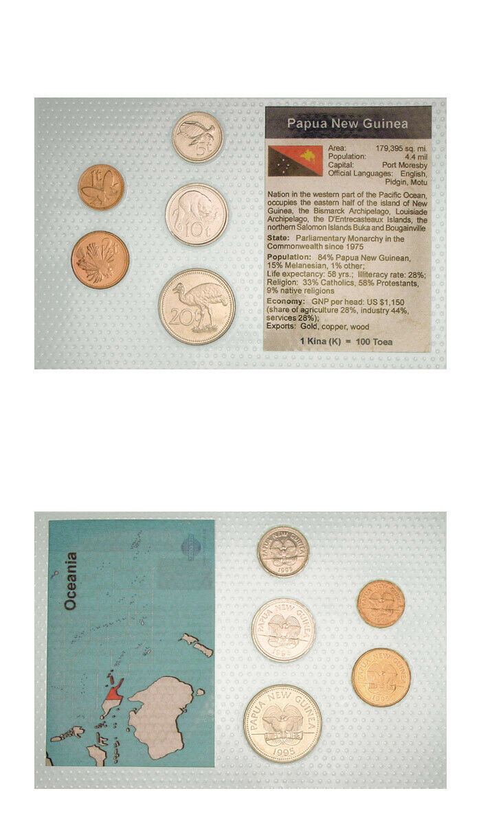 Read more about the article Papua New Guinea Type Set 5 Wildlife Coins BU Blister Pack