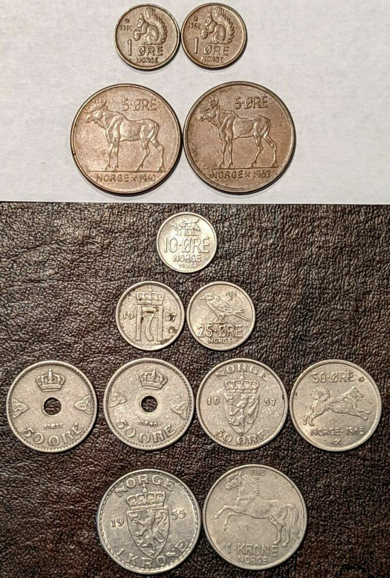 Read more about the article 13 Coins from Norway: 1927-64