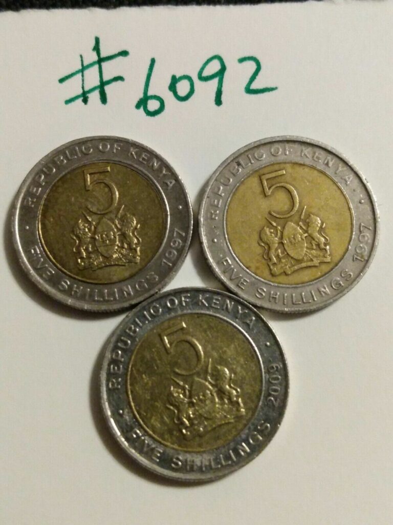 Read more about the article 🇰🇪🇰🇪🇰🇪 2x 1997 and 2009 Kenya 5 Shillings Coins 🇰🇪🇰🇪🇰🇪