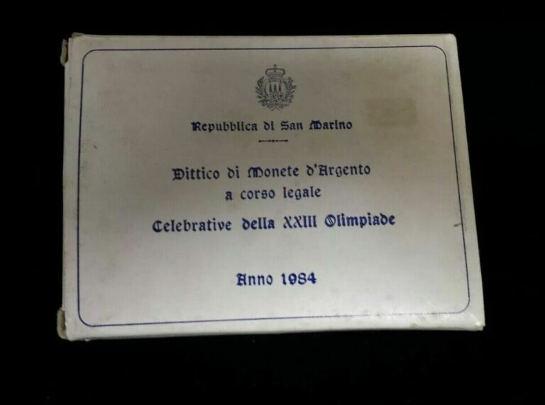 Read more about the article 1984 Republic of San Marino UNC. Olympic 2 Silver Coin Set 500 and 1000 Lire