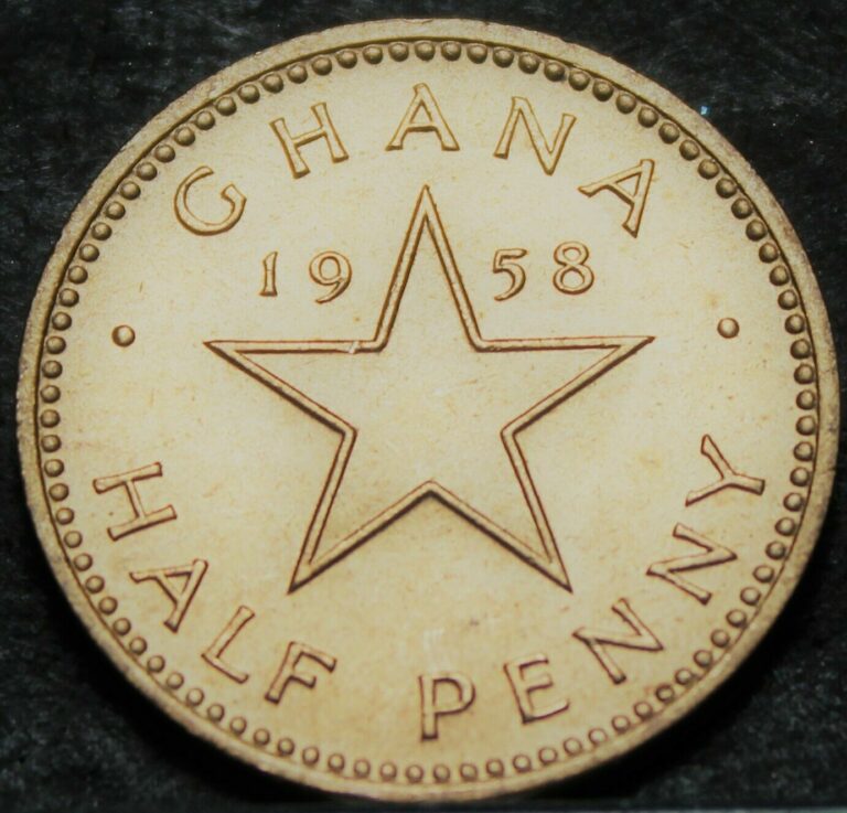 Read more about the article Ghana Half Penny  1958 Gem Unc~Only Year Ever~Dr. Kwame Nkrumah~Free Shipping