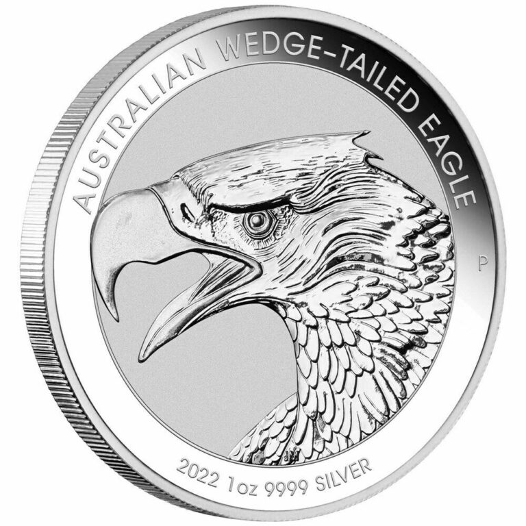 Read more about the article 2022 Australian Wedge-Tailed Eagle 1 Oz 9999 Silver $1 Dollar BU Coin Australia