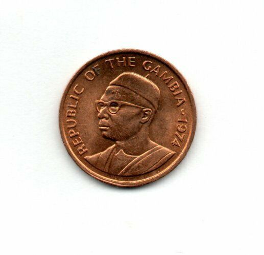 Read more about the article 1974 GAMBIA 1 BUTUT RED TONED REPUBLIC OF THE GAMBIA CIRCULATED COIN #FC284