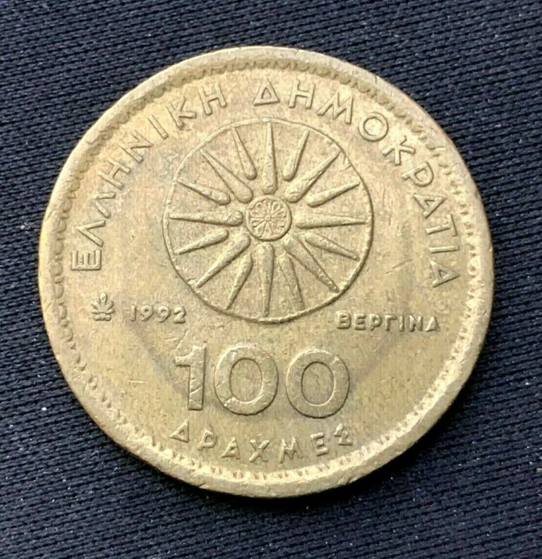 Read more about the article 1992 Greece 100 Drachmes Coin   World Coin   Brass  #K1229