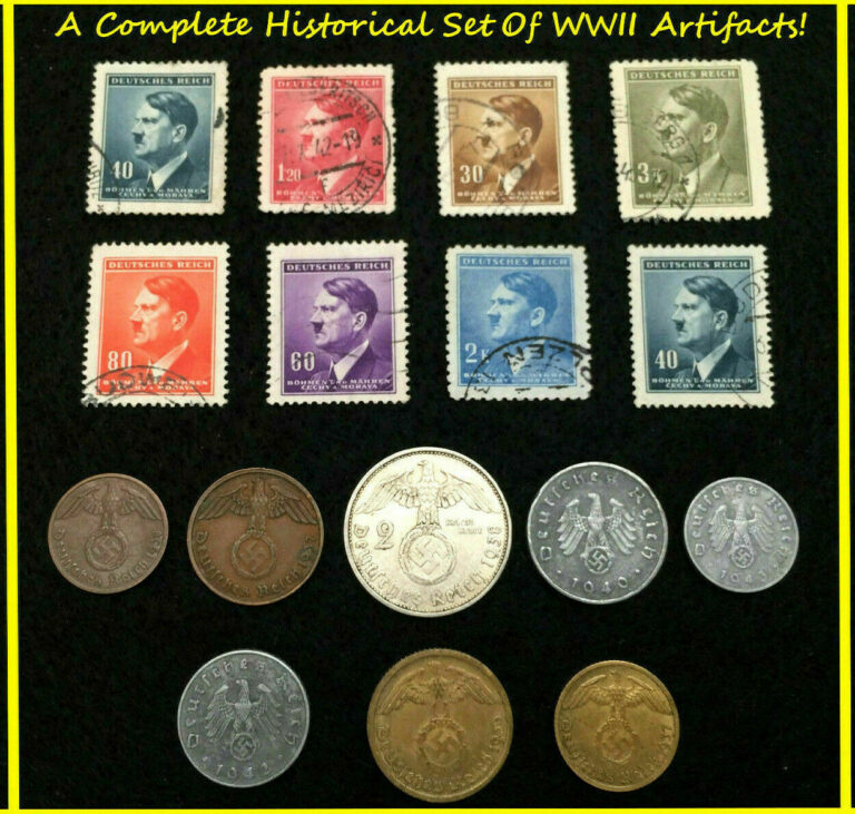 Read more about the article Rare WW2 German Coins and Stamps Set Of Historical Artifacts – Complete Collection