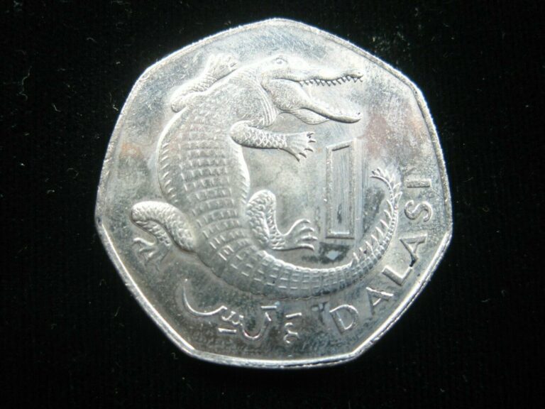 Read more about the article GAMBIA 1 DALASI 1987 CROCODILE 3863# MONEY COIN