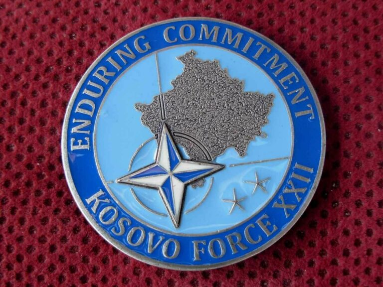 Read more about the article KOSOVO – KFOR – NATO – ENDURING COMMITMENT – KOSOVO FORCE COIN – PLAQUE – RRR