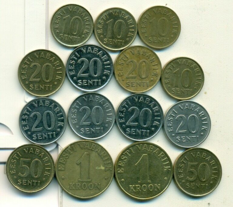 Read more about the article 15 DIFFERENT COINS from ESTONIA (5 TYPES/4 DENOMINATIONS)