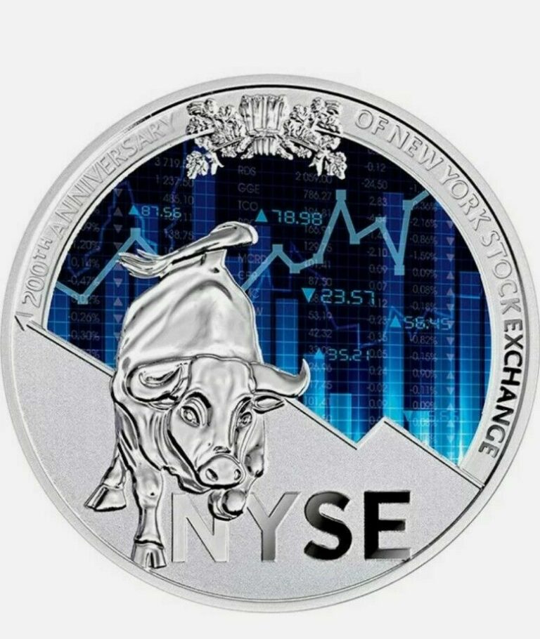 Read more about the article 200th Anniversary New York Stock Exchange Proof 1 Oz Silver Coin Cameroon 2017