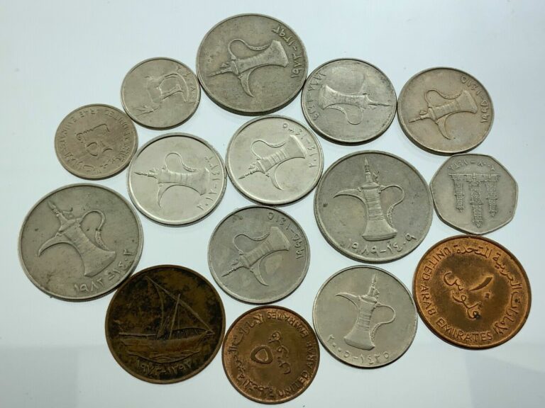 Read more about the article Arab Emirates Mixed Lot of 15 Circulated Coins Denomination Years Vary 883C