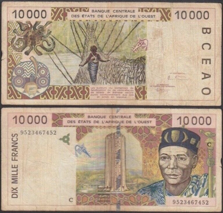Read more about the article BURKINA FASSO – 10000 francs 1995 P# 314Cc West African States – Edelweiss Coins