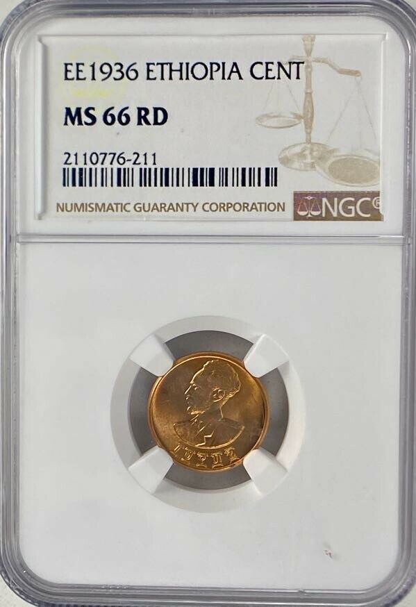 Read more about the article EE 1936 ETHIOPIA CENT NGC MS 66 RD EMPORER HAILE SELASSIE ONLY 2 GRADED HIGHER