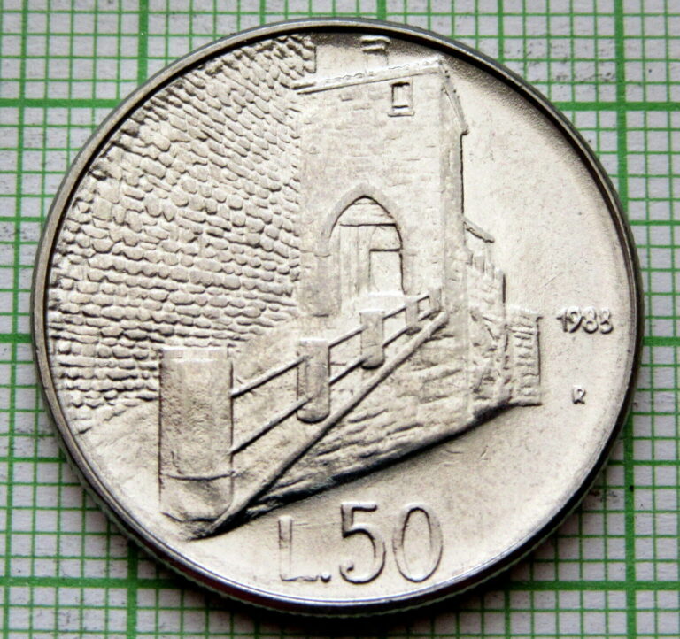 Read more about the article SAN MARINO 1988 50 LIRE  Fortifications – PORTA DELLA RIPA  UNC
