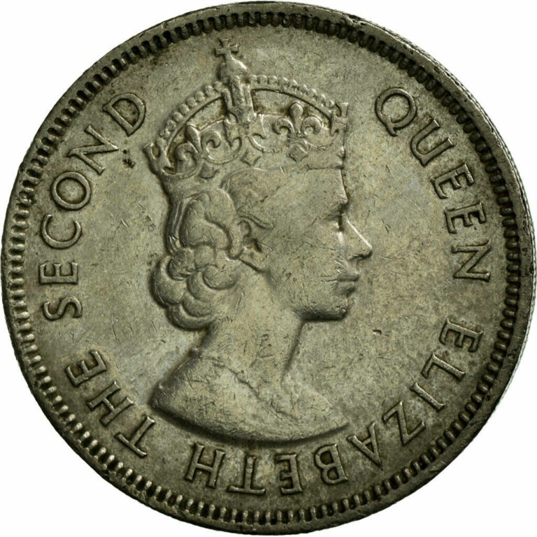 Read more about the article [#448672] Coin  Mauritius  Elizabeth II  1/2 Rupee  1975  VF(30-35)