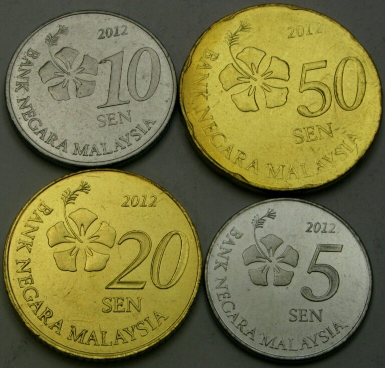 Read more about the article MALAYSIA 5 Sen / 50 Sen 2012 – Lot of 4 Coins – UNC *