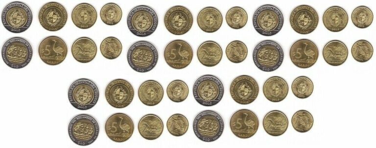 Read more about the article Uruguay – set 4 coins 1 2 5 10 Pesos 2012 – 2015 aUNC / UNC Lemberg-Zp