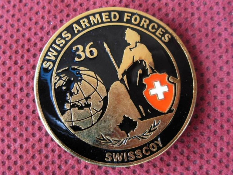 Read more about the article SWITZERLAND – SWISS ARMED FORCES – AWARDED BY THE SWISS CONTIGENT KOSOVO 17 COIN