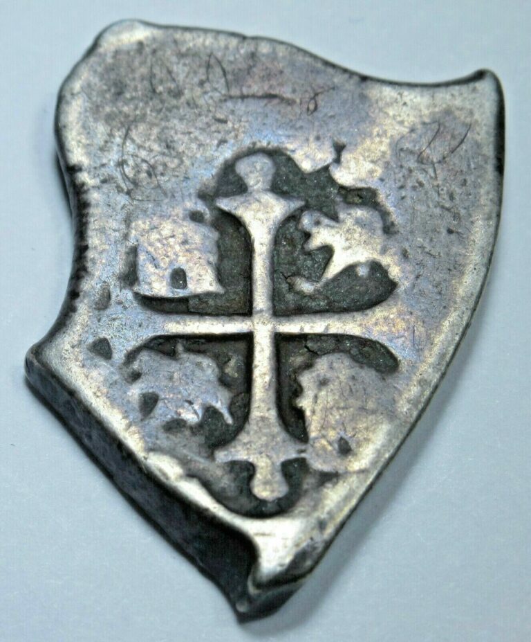 Read more about the article 1668-77 Shipwreck Mexico Silver 2 Reales Spanish Colonial 1600’s Pirate Cob Coin