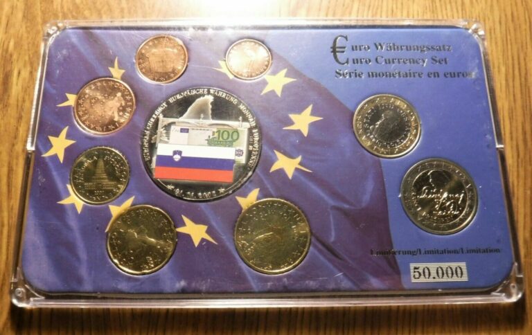 Read more about the article SLOVENIA 2007 COIN SET  8 COINS  WITH COLORED MEDAL  LIMITED EDITION 50 000(NY)